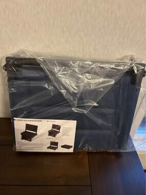 New Navy Blue Stadium Seat for Bleachers Padded Cushion Back Support